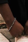 925 Sterling Silver Cross Bracelet, Gothic Celtic Men’s Jewelry, Handmade Oxidized Chain