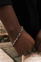 925 Sterling Silver Cross Bracelet, Gothic Celtic Men’s Jewelry, Handmade Oxidized Chain
