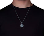 Sterling Silver Owl Pendant Necklace: All-Seeing Eye Illuminati Symbol