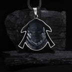 Oxidized Sterling Silver Skull Necklace - Handmade Men's Jewelry