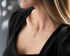 Sterling Silver Crescent Moon and Star Necklace: Celestial Jewelry