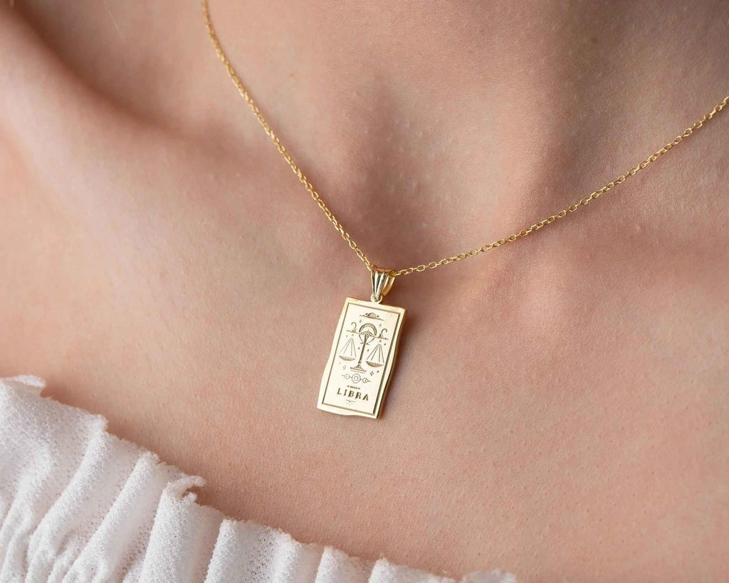 Sterling Silver Zodiac Sign Necklace: Personalized Horoscope Pendant