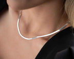 Italian Sterling Silver Chain Necklace, Gift for Her