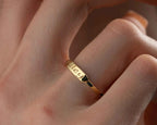 Sterling Silver Dainty Name Ring: Personalized Engraved Jewelry