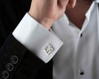 Sterling Silver Custom Initial Cufflinks, Personalized Wedding Gift