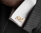 Personalized Sterling Silver Initial Cufflinks, Wedding Gift