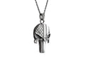 Sterling Silver USA Flag Skull Pendant - Handmade Gothic Necklace   Charmora Jewelry