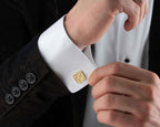 Personalized Sterling Silver Cufflinks – Engraved Name, Groom Gift
