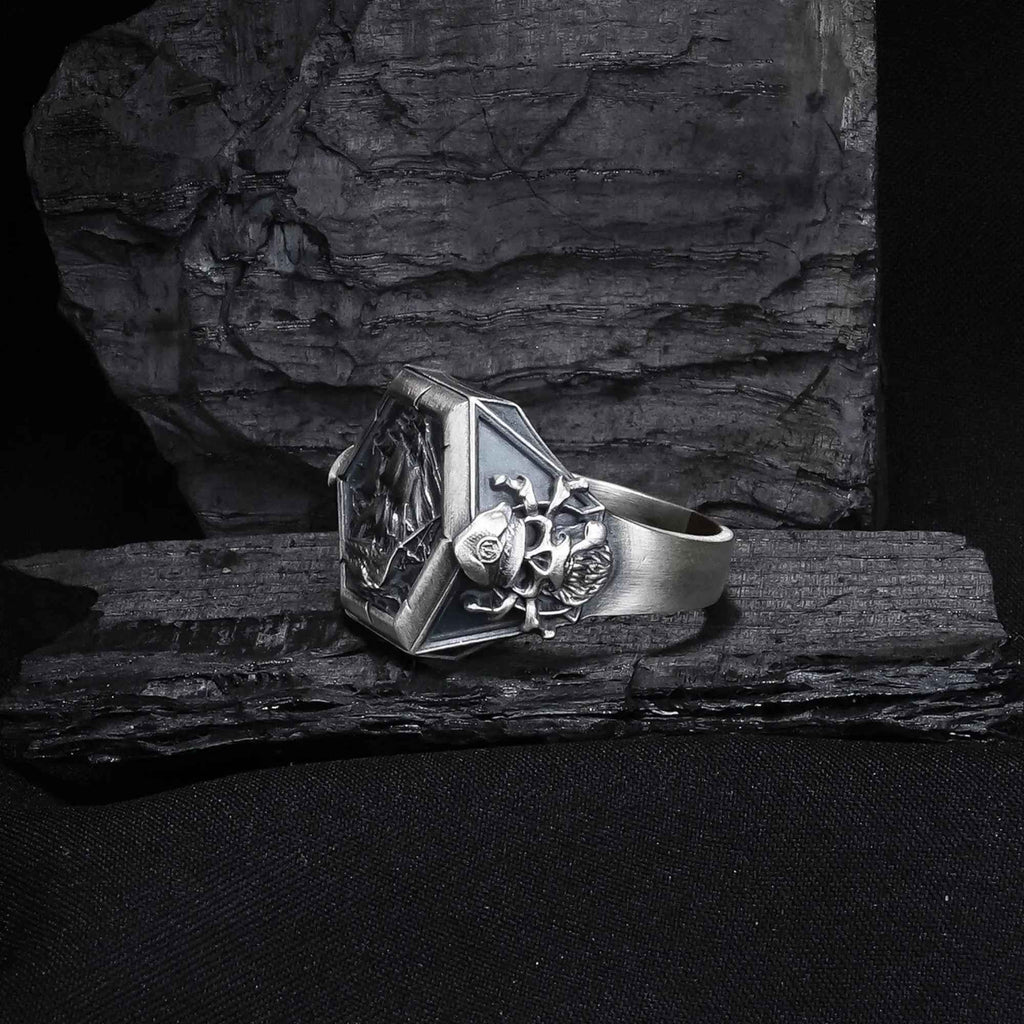 Sterling Silver Viking Sailboat Ring: Nautical Jewelry Gift