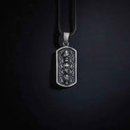 Sterling Silver Three Wise Skulls Necklace: Gothic Pendant Jewelry