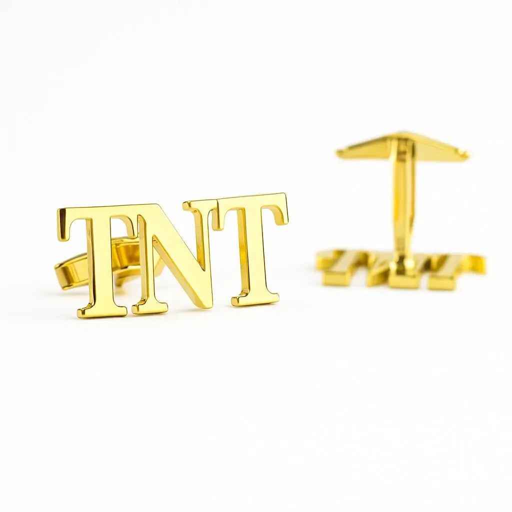 Engraved Initial Cufflinks: 925 Sterling Silver Groomsmen Gift