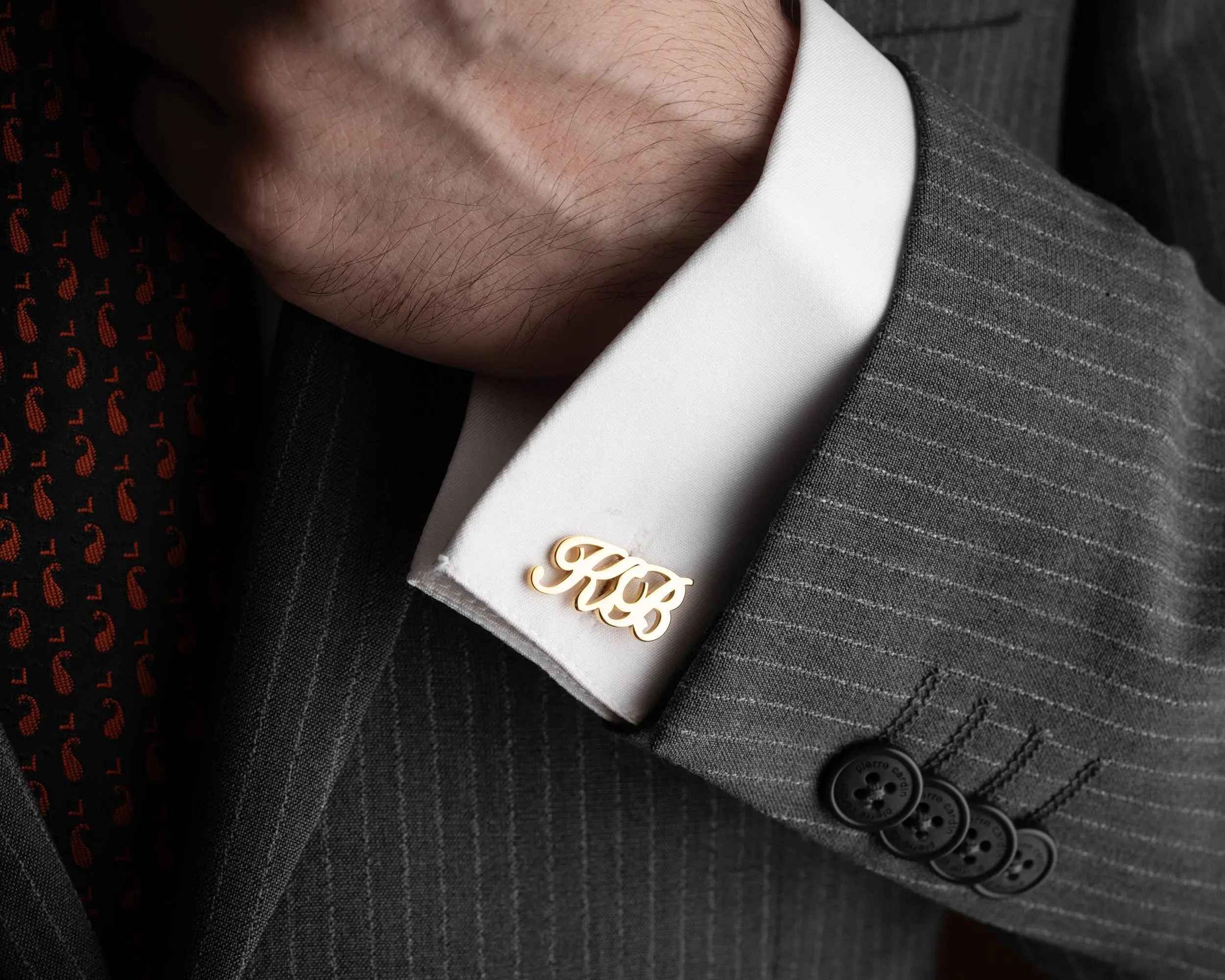 Personalized Sterling Silver Initial Cufflinks, Wedding Gift