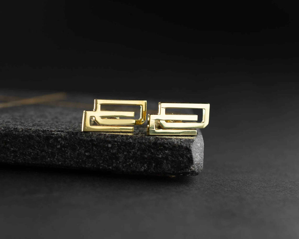 Sterling Silver Initials Cufflinks, Personalized Wedding Gift
