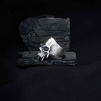 Oxidized Sterling Silver Skull Ring: Gothic Biker Jewelry