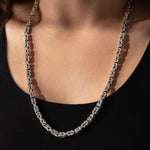 Byzantine Square Chain  Necklace  Charmora Jewelry