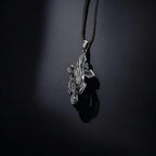 Sterling Silver Praying Hands Cross Necklace, Religious Pendant   Charmora Jewelry