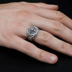 Oxidized Sterling Silver Lion Head Ring: Animal Jewelry   Charmora Jewelry