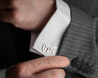 Personalized Sterling Silver Initial Cufflinks, Wedding Gift