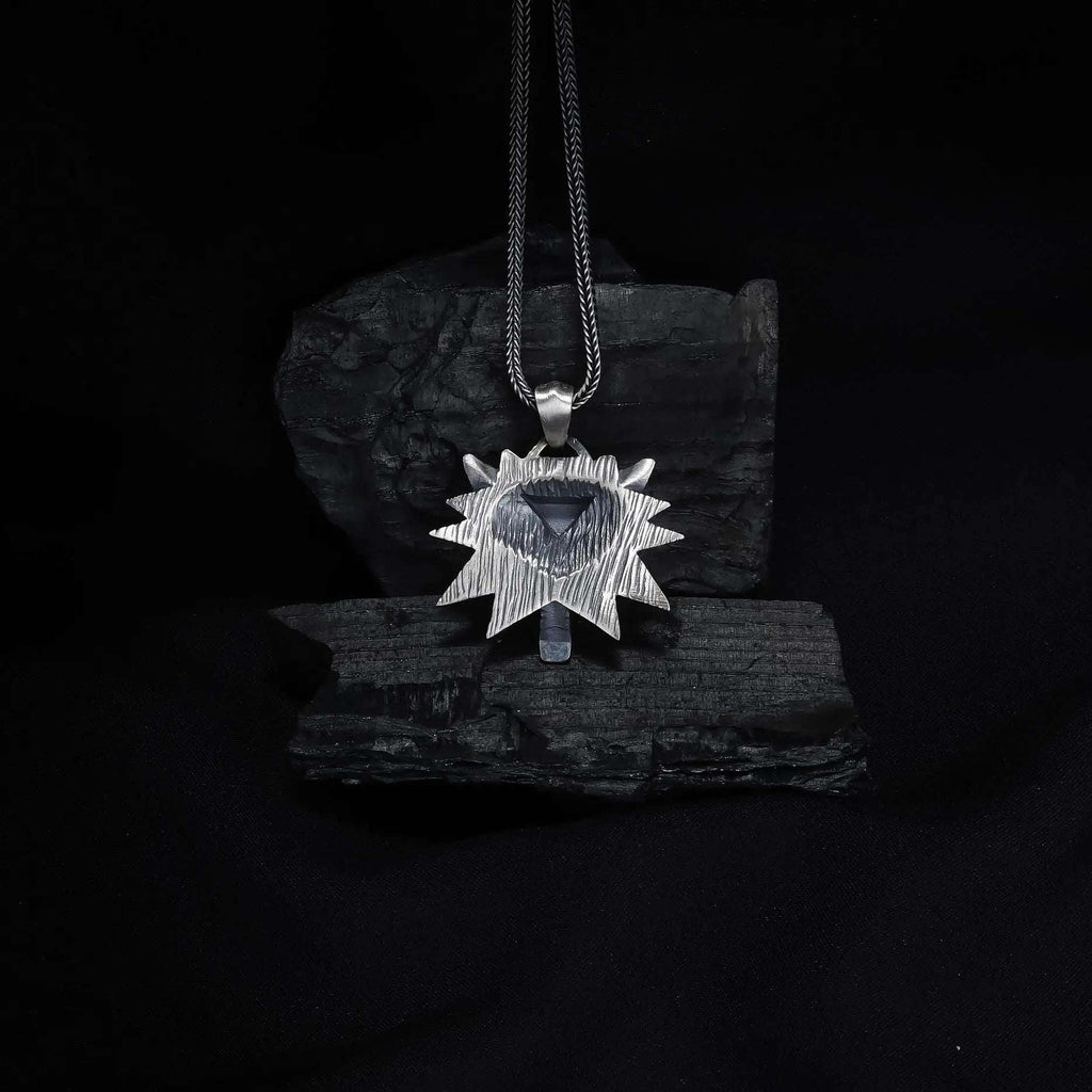 Sterling Silver Wolf Pendant Necklace | Viking Howling Wolf Men Jewelry   Charmora Jewelry