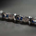 Blue Zirconia Kelkit Woven Link Bracelet  Bracelet  Charmora Jewelry