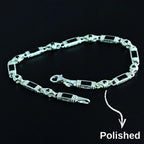 Black Zircon Baguette Stone Bracelet Handmade Sterling Silver Chain   Charmora Jewelry