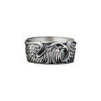 Eagle Ring Sterling Silver, Bird Wrap Ring, Wildlife Jewelry, Animal Lover Gift, Adjustable Band   Charmora Jewelry