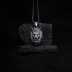 Sterling Silver King Lion Necklace | Leo Zodiac Mens Pendant   Charmora Jewelry