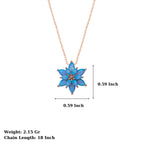 Opal Lotus Flower Necklace: Rose Gold Sterling Silver   Charmora Jewelry