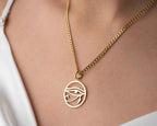 Silver Eye of Horus Necklace: Egyptian Pendant, Historical Pendant
