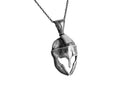 Sterling Silver Spartan Helmet Necklace: Handmade Warrior Pendant   Charmora Jewelry