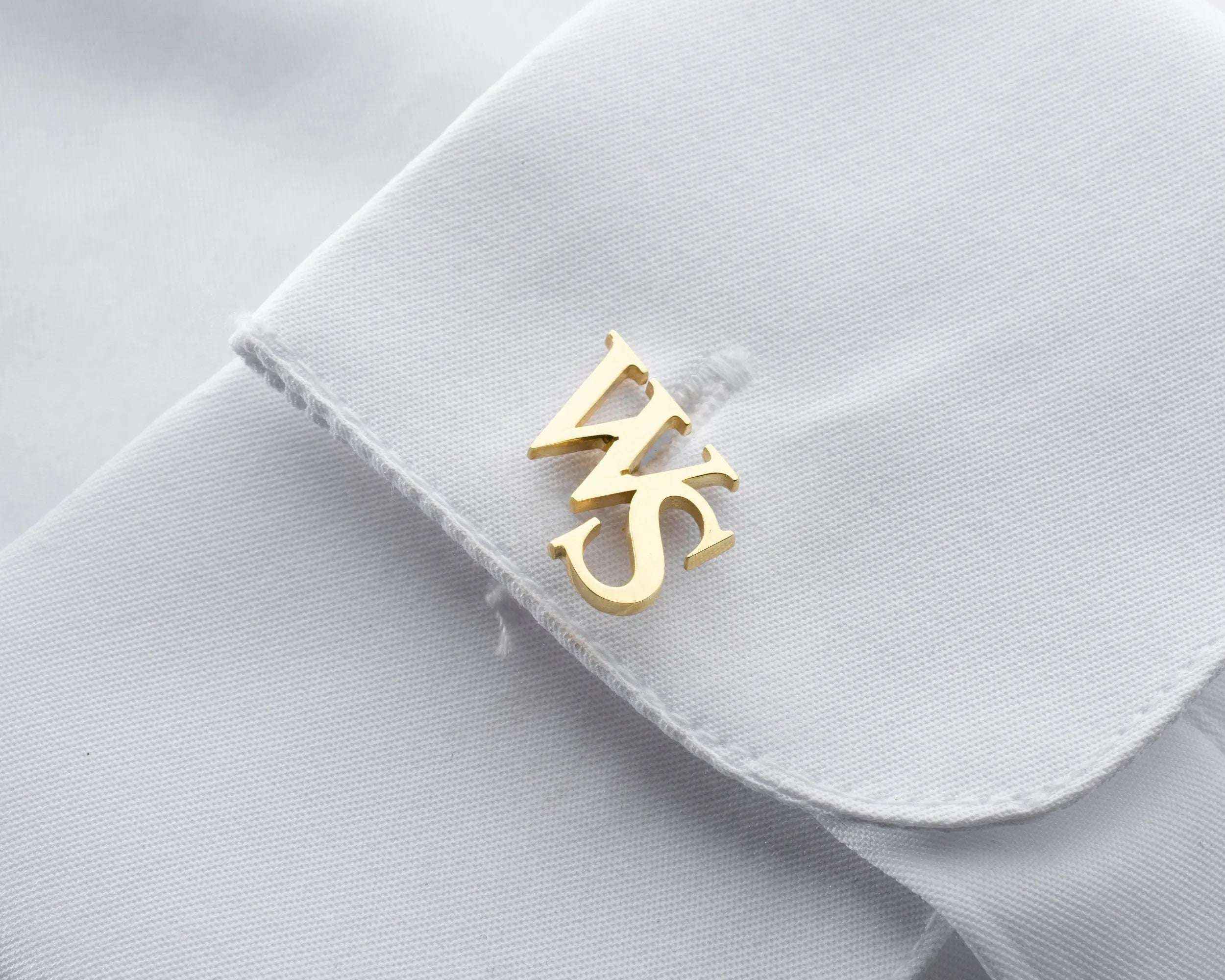 Personalized Initial Cufflinks: 925 Sterling Silver Custom Engraved