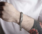 925 Sterling Silver Men’s ID Bracelet: Vintage Chain Gift for Him   Charmora Jewelry