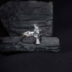 Sterling Silver Cross Jesus Ring: Religious Christian Jewelry