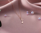Sterling Silver Music Note Necklace: Musician Gift, 18 Inch Chain