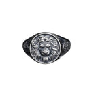 Sterling Silver Lion Head Ring: Handmade Animal Jewelry   Charmora Jewelry