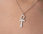 Custom Sterling Silver Ankh Necklace: Personalized Egyptian Jewelry