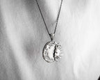 Sterling Silver Sun and Moon Necklace: Celestial Pendant Jewelry   Charmora Jewelry