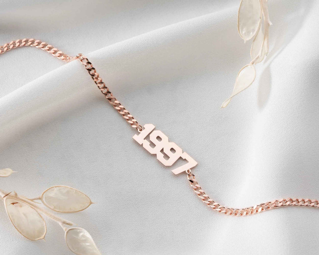 Personalized Date Anklet: Engraved Sterling Silver Ankle Bracelet