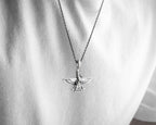Sterling Silver Ahura Mazda Necklace: Zoroastrian Faravahar Pendant