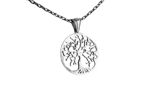 tree of life necklace with Scandinavian Yggdrasil silver pendant
