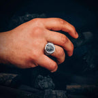 Sterling Silver Oni Mask Ring: Japanese Samurai Biker Jewelry