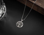 oxidized silver tree of life necklace