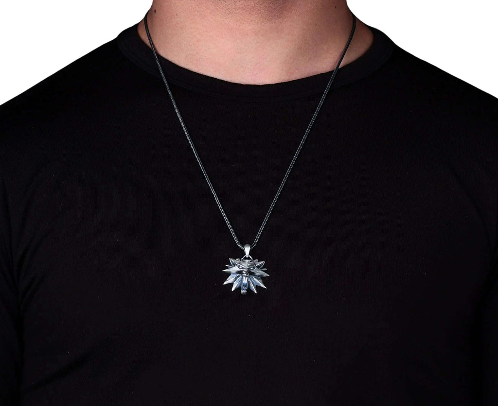 Sterling Silver Wolf Pendant Necklace | Viking Howling Wolf Men Jewelry   Charmora Jewelry
