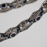 Blue Zirconia Kelkit Woven Link Bracelet  Bracelet  Charmora Jewelry