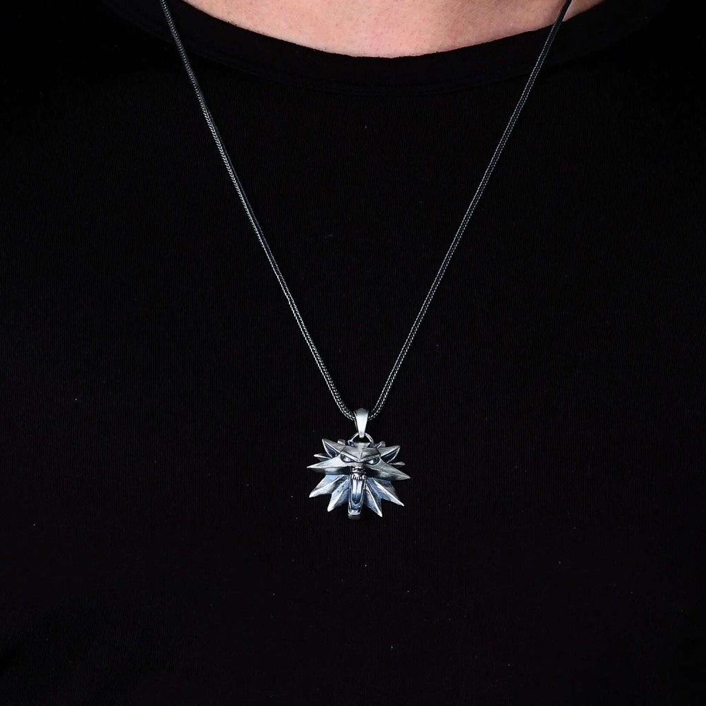 Sterling Silver Wolf Pendant Necklace | Viking Howling Wolf Men Jewelry   Charmora Jewelry