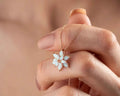 Sterling Silver Opal Lotus Flower Necklace: Dainty Floral Pendant