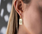 Sterling Silver Tarot Card Earrings: The Lovers, Spiritual Jewelry