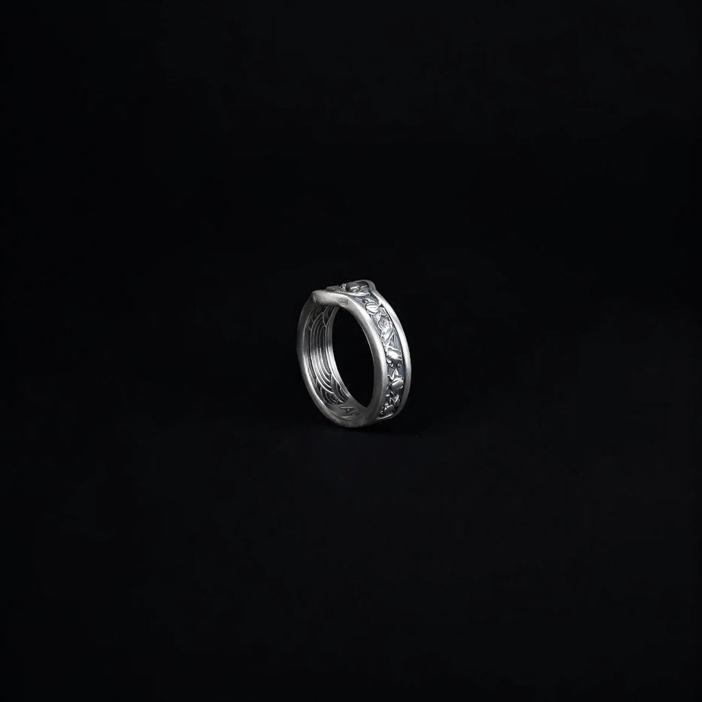 Sterling Silver Japanese Koi Fish Ring, Fish Lover Gift   Charmora Jewelry