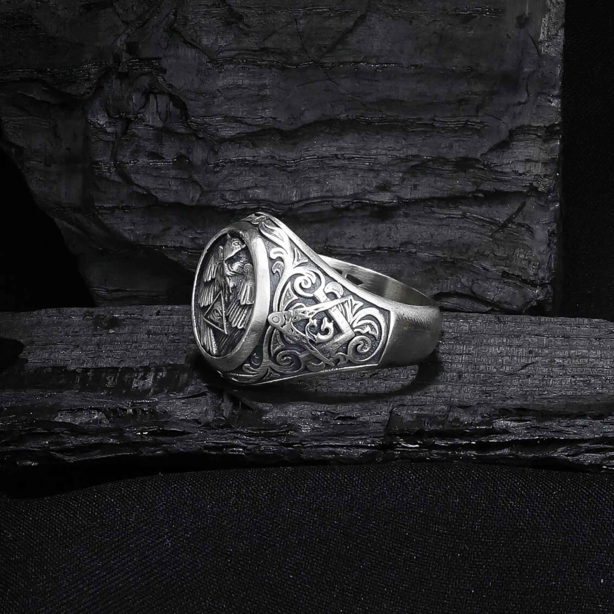 Sterling Silver Owl Ring: All-Seeing Eye Bird Jewelry