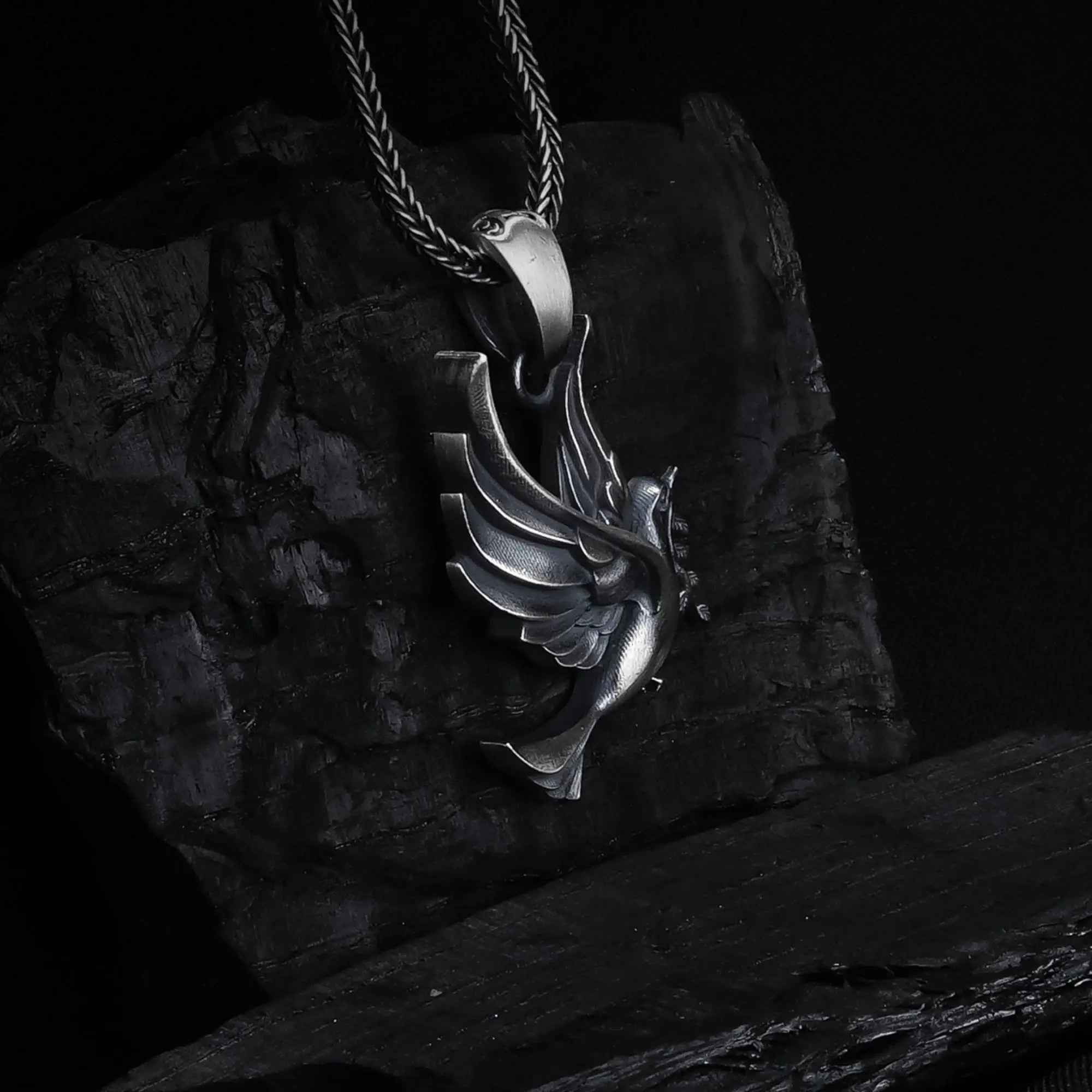 Sterling Silver Dove Necklace: Handmade Peace Symbol Pendant